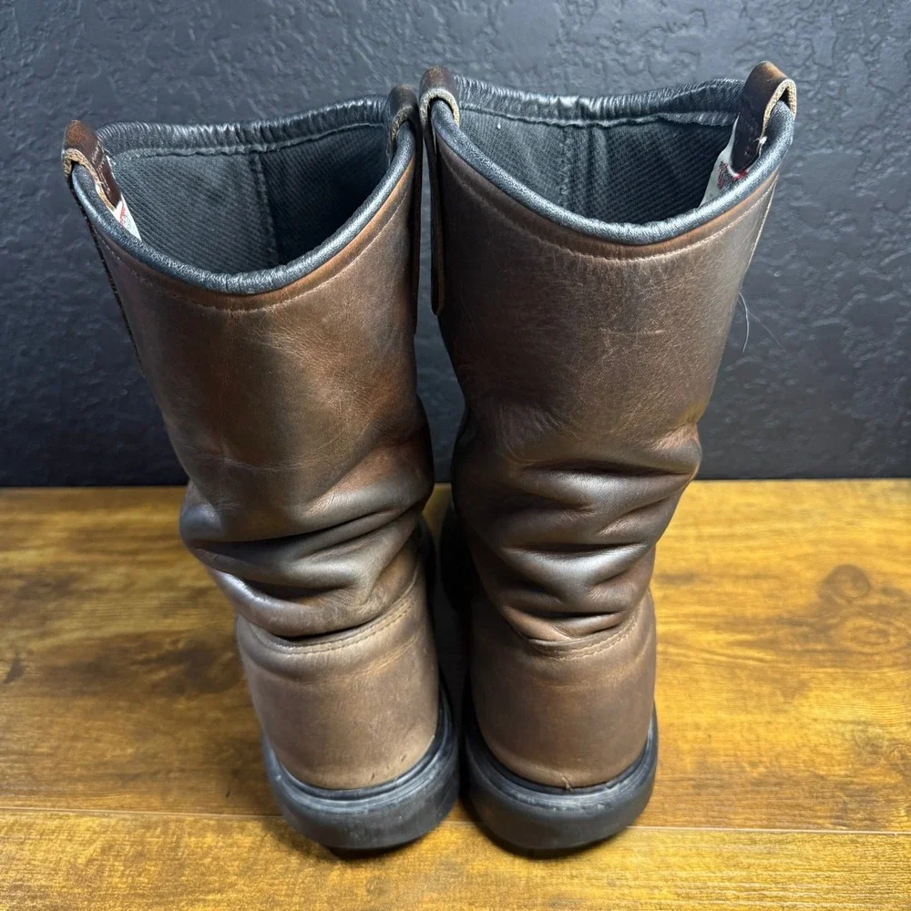 Red‎ Wing Pecos 2230 Brown Leather Waterproof Safety Toe Work Boots Mens 10 D